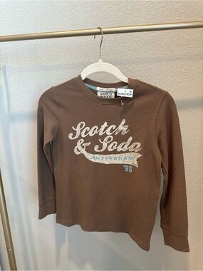 Scotch & Soda Kids Brown Long-Sleeve Logo Tee